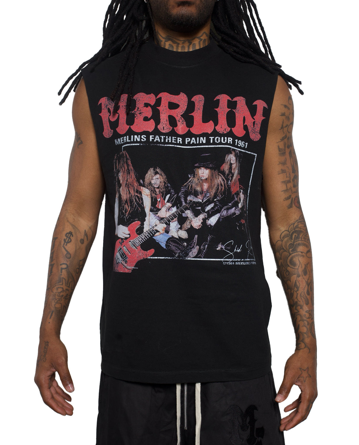 Merlin Pain Tour Sleeveless Tee Black