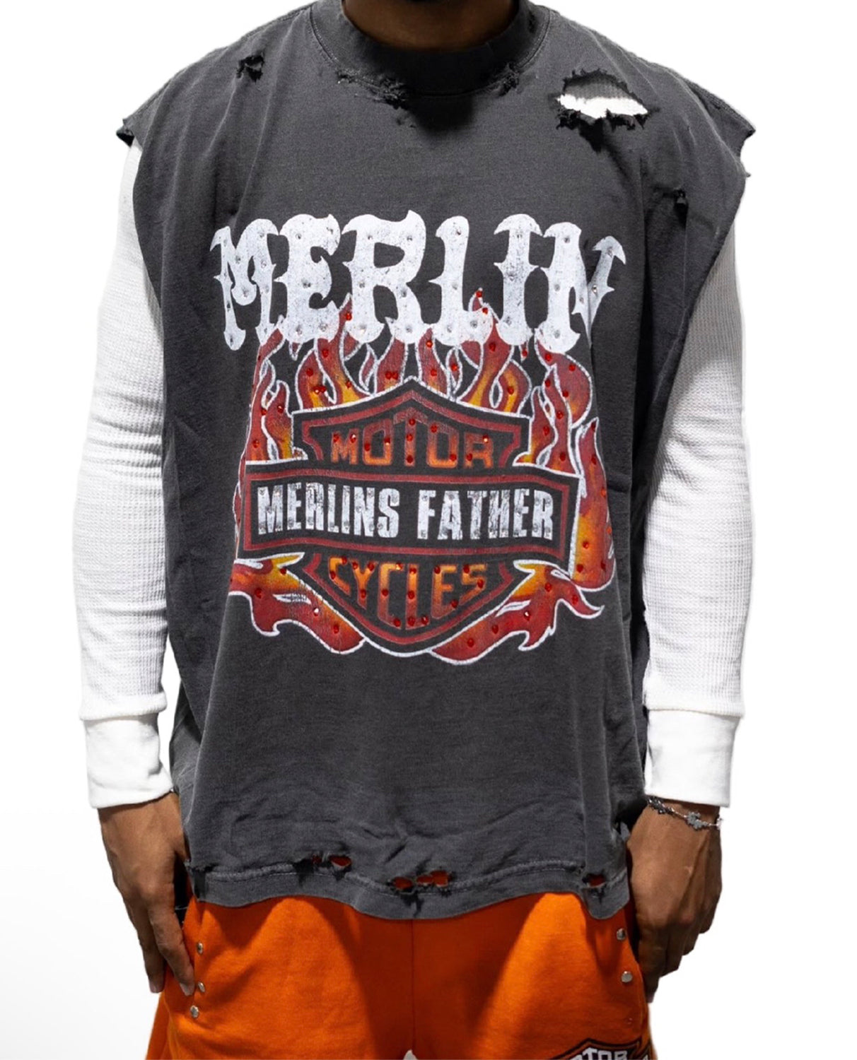 Merlins Cut-Off Acid Wash Thermal